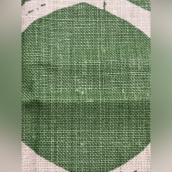Lee Jofa Fabric Sample Remnant Circles Forest Linen Green Blithfield Crafts - Picture 14 of 16